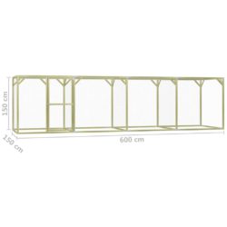 Kyllingbur 1,5x6x1,5 m impregnert furu