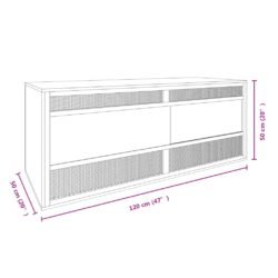 Terrarium konstruert tre 120x50x50 cm