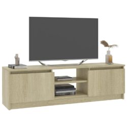 TV-benk sonoma eik 120x30x35,5 cm konstruert tre