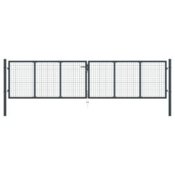 Hageport netting galvanisert stål 400×125 cm grå