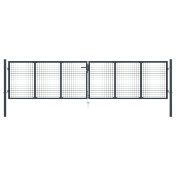 Hageport netting galvanisert stål 400×125 cm grå