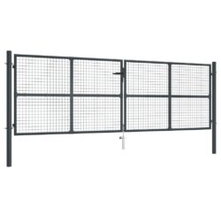 Hageport netting galvanisert stål 400×175 cm grå