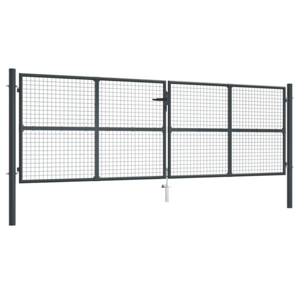 Hageport netting galvanisert stål 400×175 cm grå