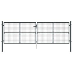 Hageport netting galvanisert stål 400×175 cm grå