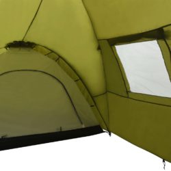 Campingtelt igloformet 650x240x190 cm for 8 personer grønn