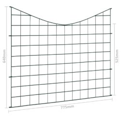 Gjerdesett buet lavere 77,5×64 cm grønn