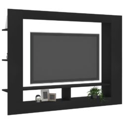 TV-benk svart 152x22x113 cm konstruert tre