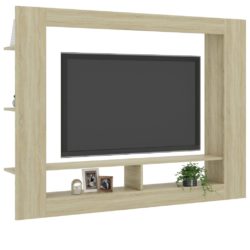 TV-benk sonoma eik 152x22x113 cm konstruert tre