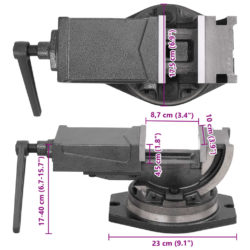 Vippeskrustikke 2 aksler 100 mm