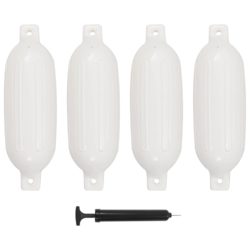 Båtfender 4 stk hvit 58,5×16,5 cm PVC