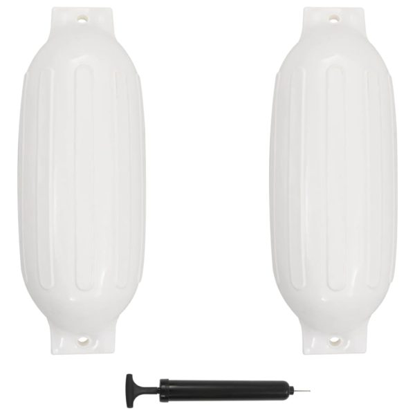 Båtfender 2 stk hvit 69×21,5 cm PVC