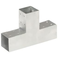 Stolpesko 4 stk T-form galvanisert metall 71×71 mm