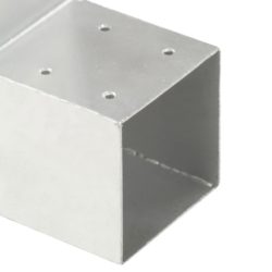 Stolpesko L-form galvanisert metall 101×101 mm