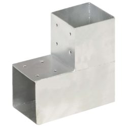 Stolpesko 4 stk L-form galvanisert metall 101×101 mm