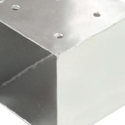 Stolpesko 4 stk T-form galvanisert metall 101×101 mm