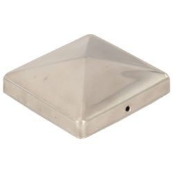 Gjerdestolpehatter pyramide 6 stk rustfritt stål 101×101 mm