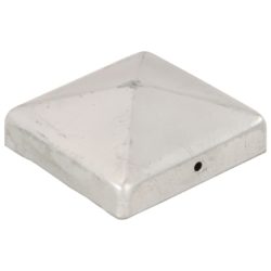 Gjerdestolpehatter pyramide 6 stk galvanisert metall 91×91 mm