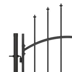 Gjerdeport med spydtopp 5×2 m svart