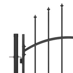 Gjerdeport med spydtopp 5×2,25 m svart