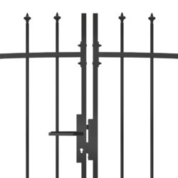 Gjerdeport med spydtopp 5×2,25 m svart