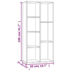 Bokhylle sonoma eik 50x25x106 cm konstruert tre