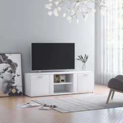 TV-benk hvit 120x34x37 cm konstruert tre