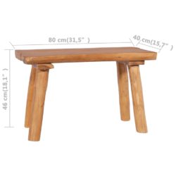 Hagebenk 80 cm heltre teak