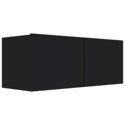 TV-benk svart 80x30x30 cm konstruert tre