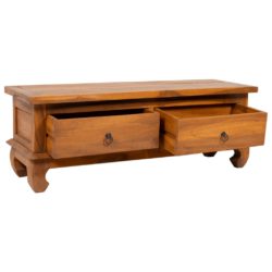 TV-benk 110x35x40 cm heltre teak