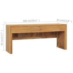 TV-benk 100x35x45 cm heltre teak