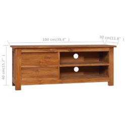 TV-benk 100x30x40 cm heltre teak