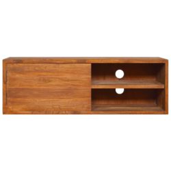 Veggmontert TV-benk 90x30x30 cm heltre teak