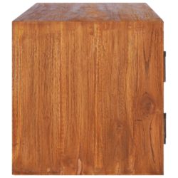 Veggmontert TV-benk 90x30x30 cm heltre teak