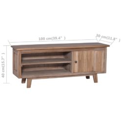 TV-benk 100x30x40 cm heltre teak