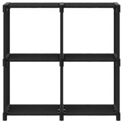 Displayhylle med 4 kuber svart 69x30x72,5 cm stoff