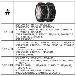 Snøkjettinger 2 stk 16 mm SUV 4×4 størrelse 390