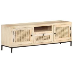 TV-benk 120x30x40 cm heltre mango med naturlig stokk