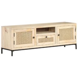 TV-benk 120x30x40 cm heltre mango med naturlig stokk