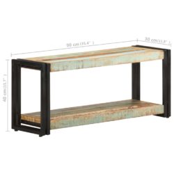 TV-benk 90x30x40 cm gjenvunnet heltre