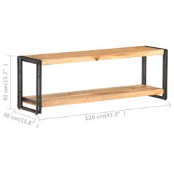 TV-benk 120x30x40 cm heltre akasie