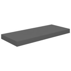 Flytende vegghyller 4 stk høyglans grå 60×23,5×3,8 cm MDF