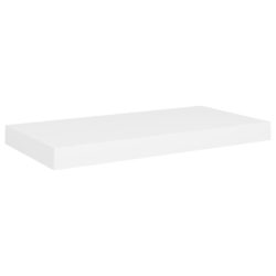 Flytende vegghylle hvit 50x23x3,8 cm MDF