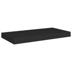 Flytende vegghylle svart 50x23x3,8 cm MDF