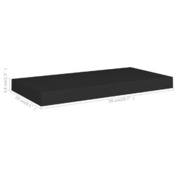 Flytende vegghyller 2 stk svart 50x23x3,8 cm MDF