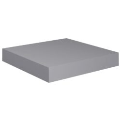 Flytende vegghyller 2 stk grå 23×23,5×3,8 cm MDF