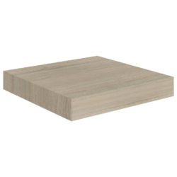 Flytende vegghyller 4 stk eik 23×23,5×3,8 cm MDF