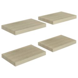 Flytende vegghyller 4 stk eik 40x23x3,8 cm MDF