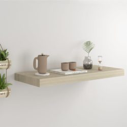 Flytende vegghylle eik 60×23,5×3,8 cm MDF