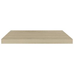 Flytende vegghyller 2 stk eik 60×23,5×3,8 cm MDF