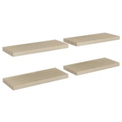 Flytende vegghyller 4 stk eik 60×23,5×3,8 cm MDF